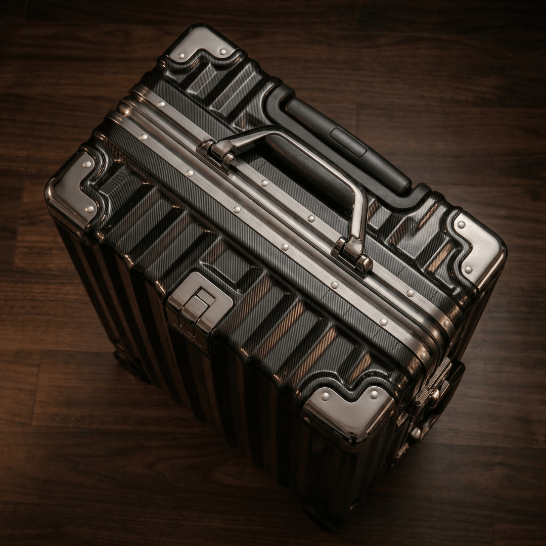 VALIJA AUMAX LUXOR BLACK / GUNMETAL MEDIANA 24" MARCO ALUMINIO