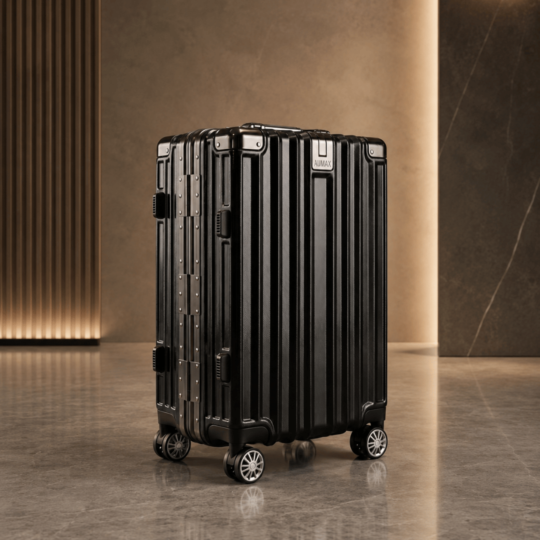 VALIJA AUMAX LUXOR BLACK / GUNMETAL MEDIANA 24" MARCO ALUMINIO