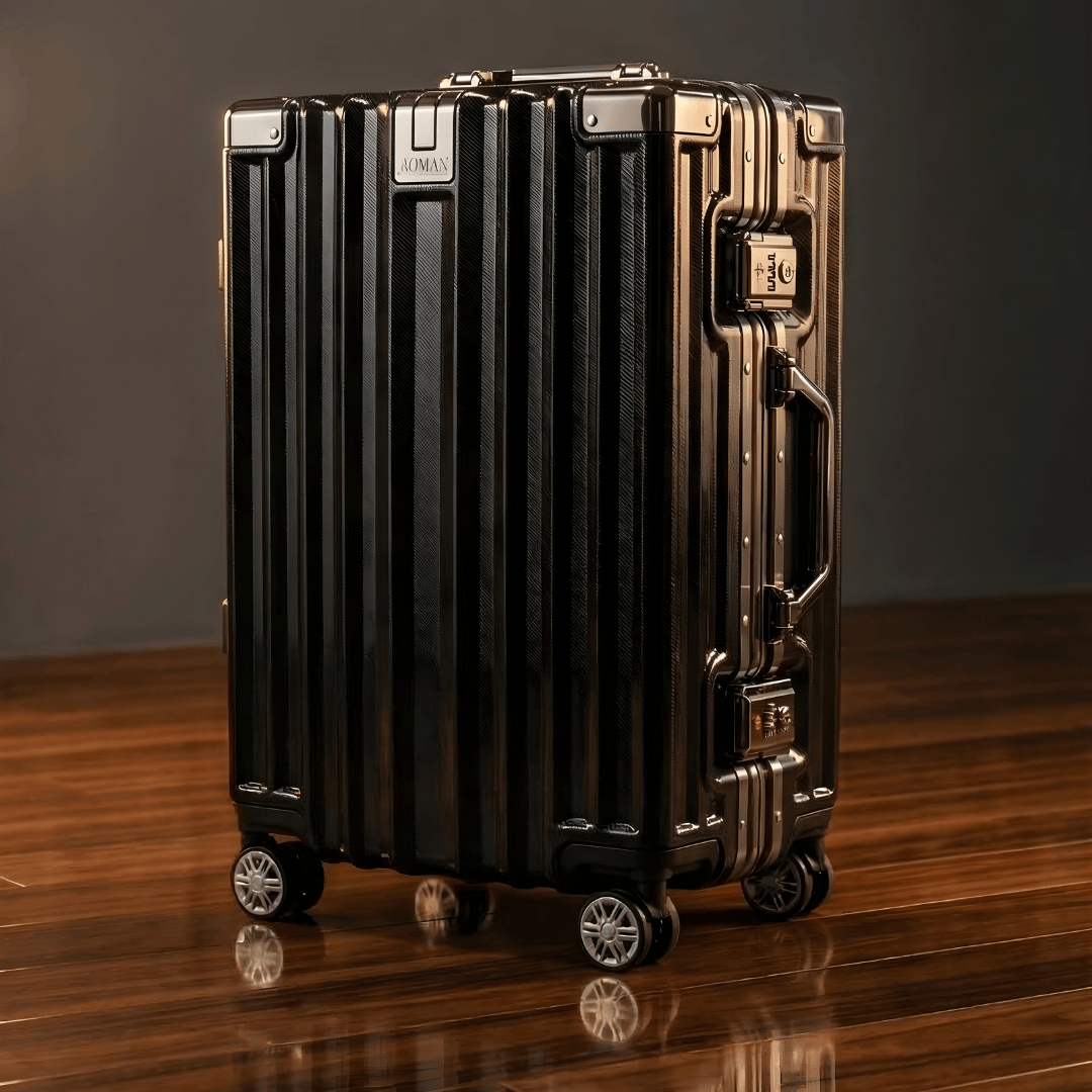 VALIJA LUXOR BLACK / GUNMETAL MEDIANA 24" TSA AUMAX