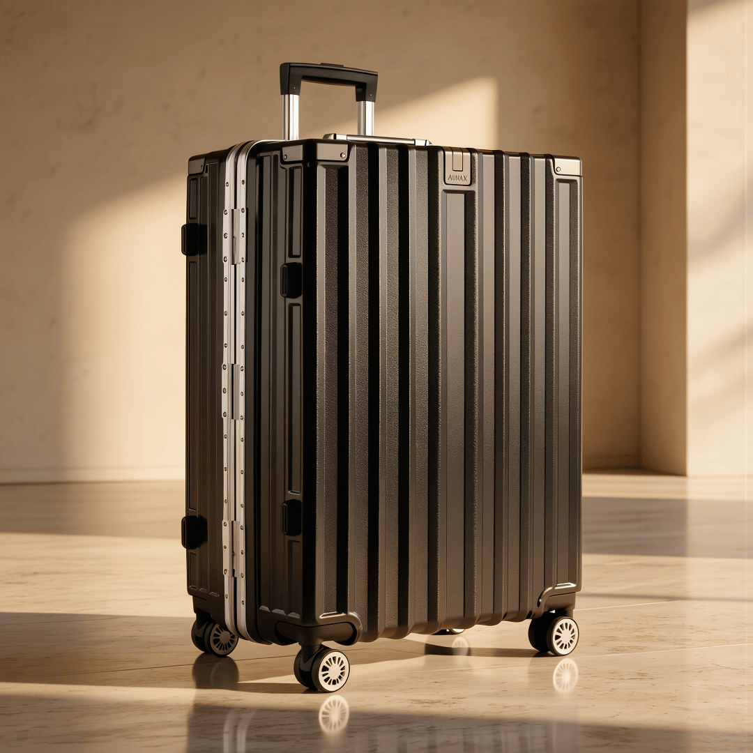 VALIJA AUMAX LUXOR BLACK / SILVER GRANDE 28" MARCO DE ALUMINIO