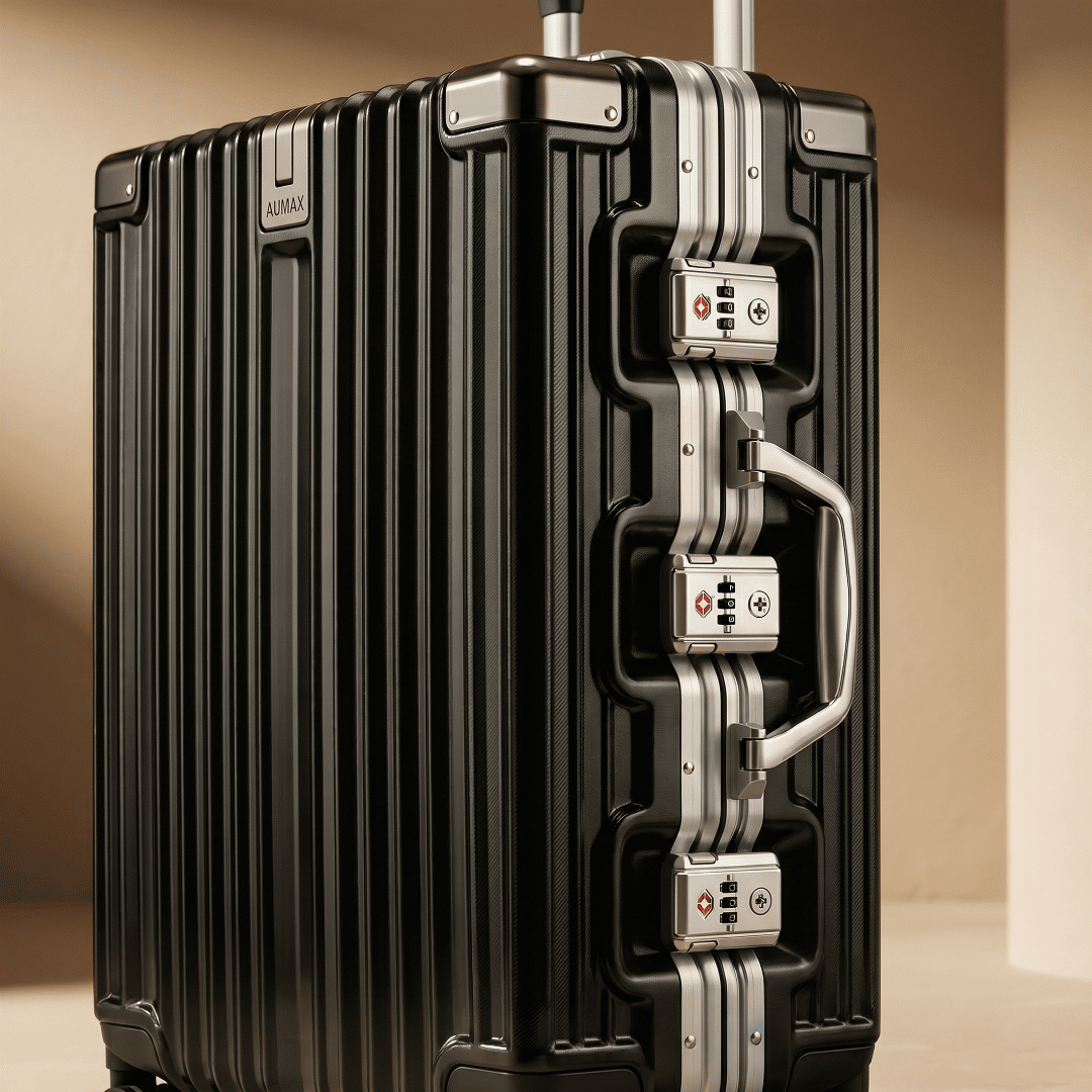 VALIJA AUMAX LUXOR BLACK / SILVER GRANDE 28" MARCO DE ALUMINIO