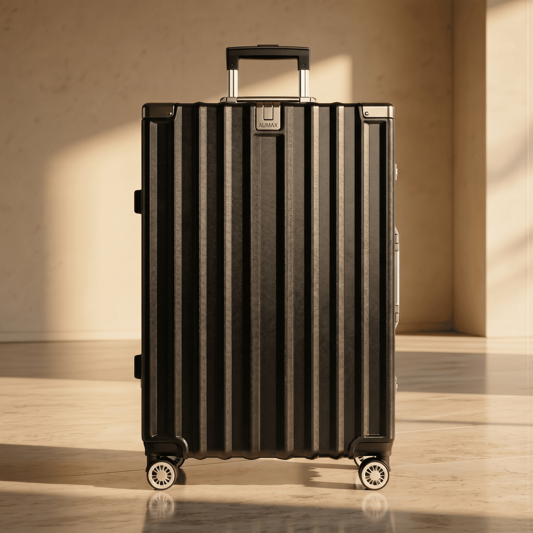 VALIJA AUMAX LUXOR BLACK / SILVER GRANDE 28" MARCO DE ALUMINIO
