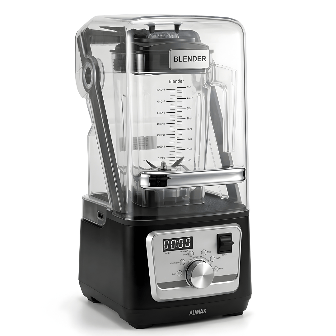 Licuadora Profesional TITANIO BLACK INSONORIZADA 1600 WATTS AUMAX