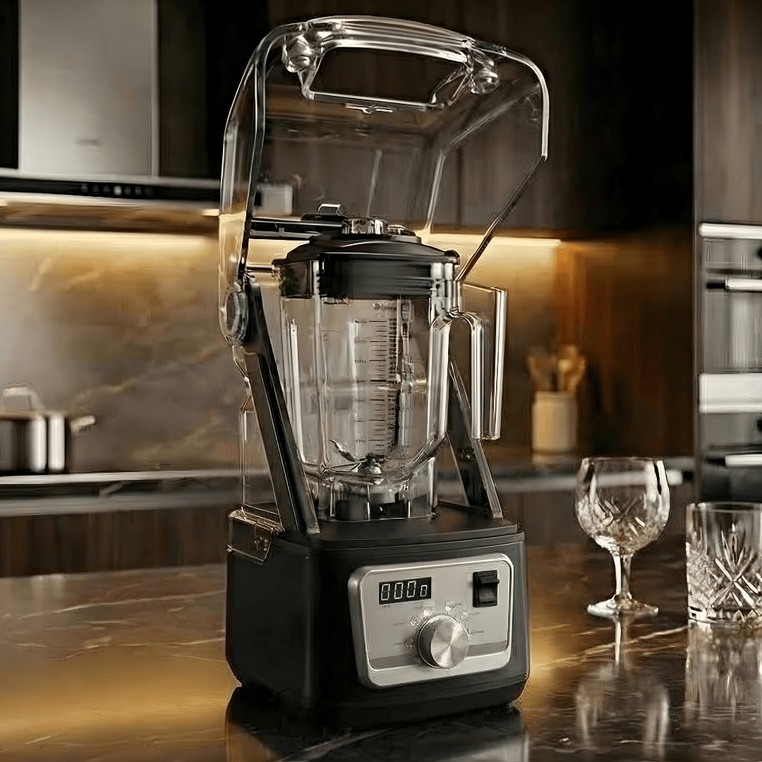 Licuadora Profesional TITANIO BLACK INSONORIZADA 1600 WATTS AUMAX