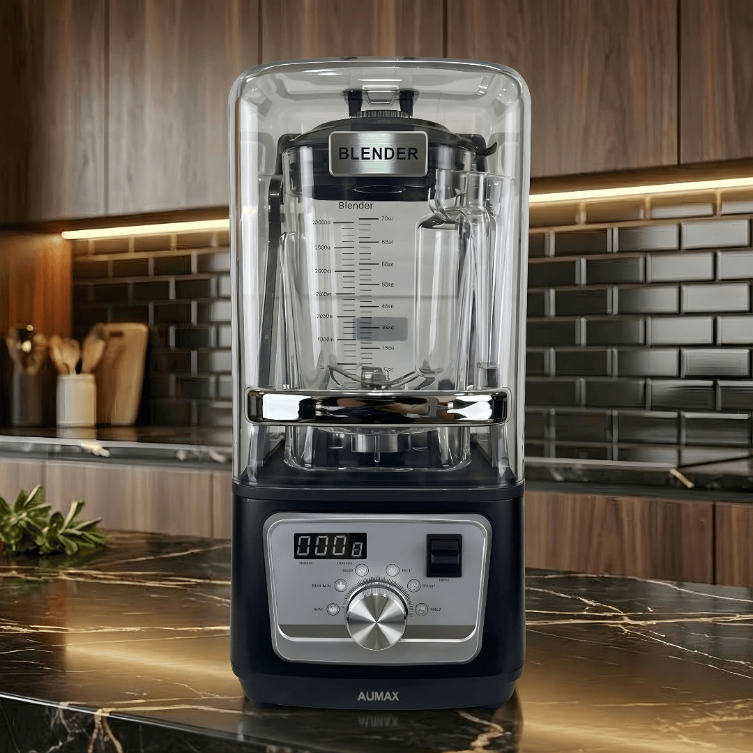 Licuadora Profesional TITANIO BLACK INSONORIZADA 1600 WATTS AUMAX