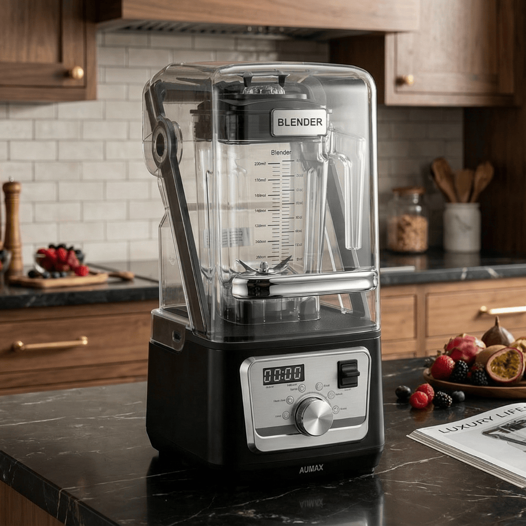 Licuadora Profesional TITANIO BLACK INSONORIZADA 1600 WATTS AUMAX