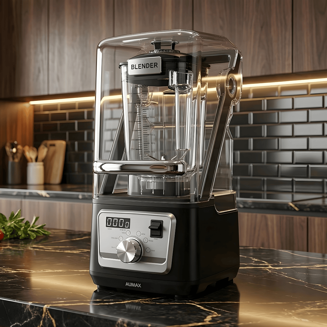 Licuadora Profesional TITANIO BLACK INSONORIZADA 1600 WATTS AUMAX