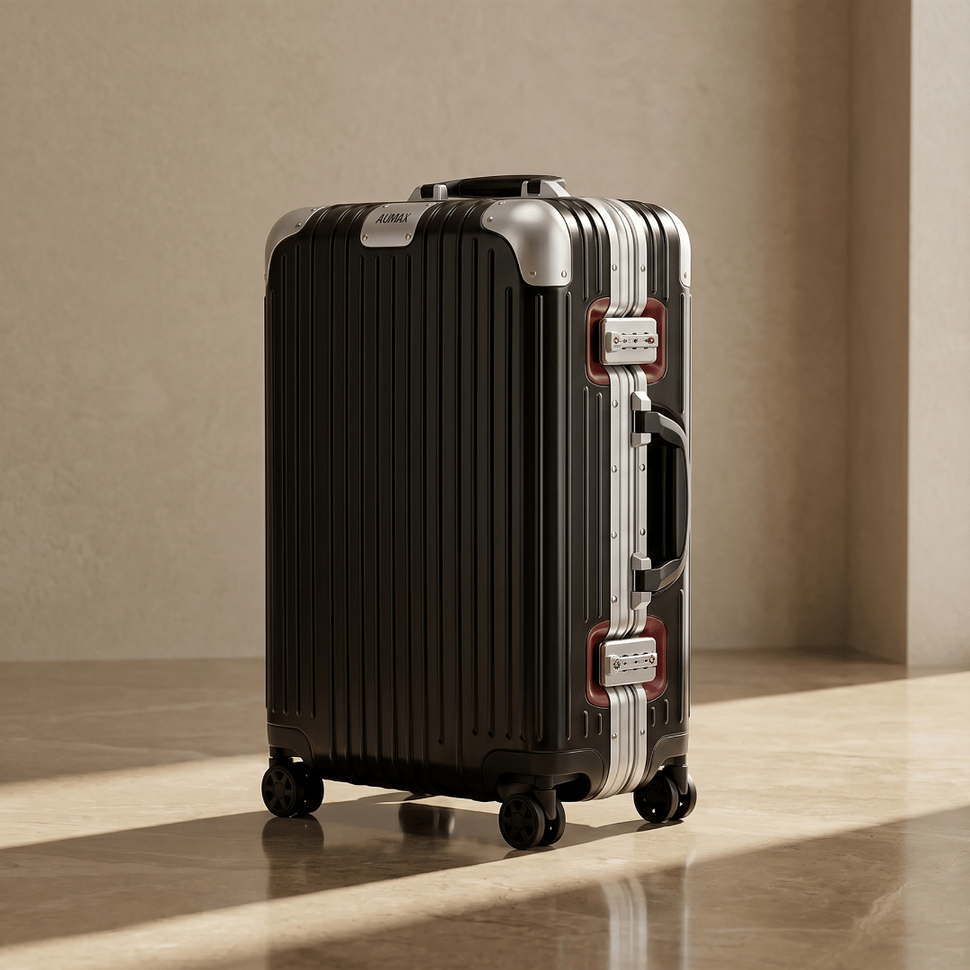 VALIJA AUMAX MAGNA BLACK / RED EDITION CABINA 20" MARCO DE ALUMINIO