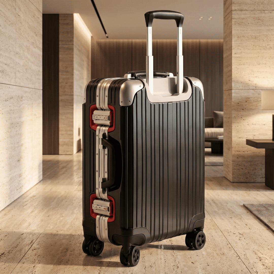 VALIJA AUMAX MAGNA BLACK / RED EDITION CABINA 20" MARCO DE ALUMINIO