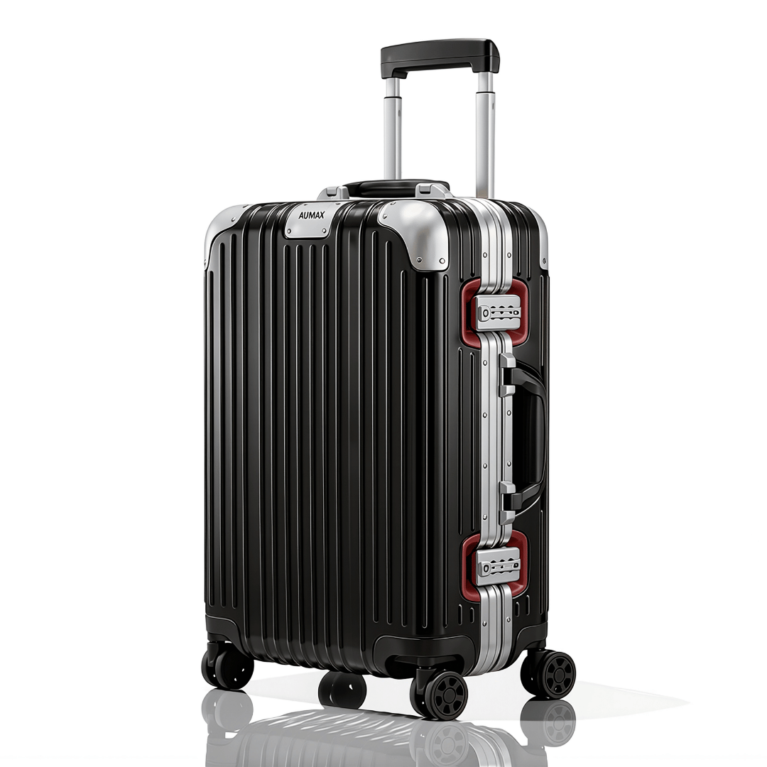 VALIJA AUMAX MAGNA BLACK / RED EDITION CABINA 20" MARCO DE ALUMINIO