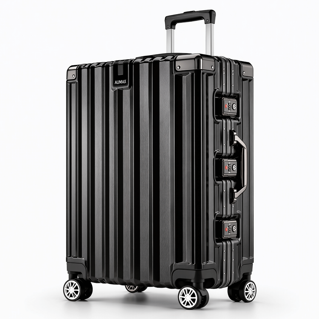 VALIJA AUMAX LUXOR BLACK / GUNMETAL GRANDE 28" MARCO DE ALUMINIO