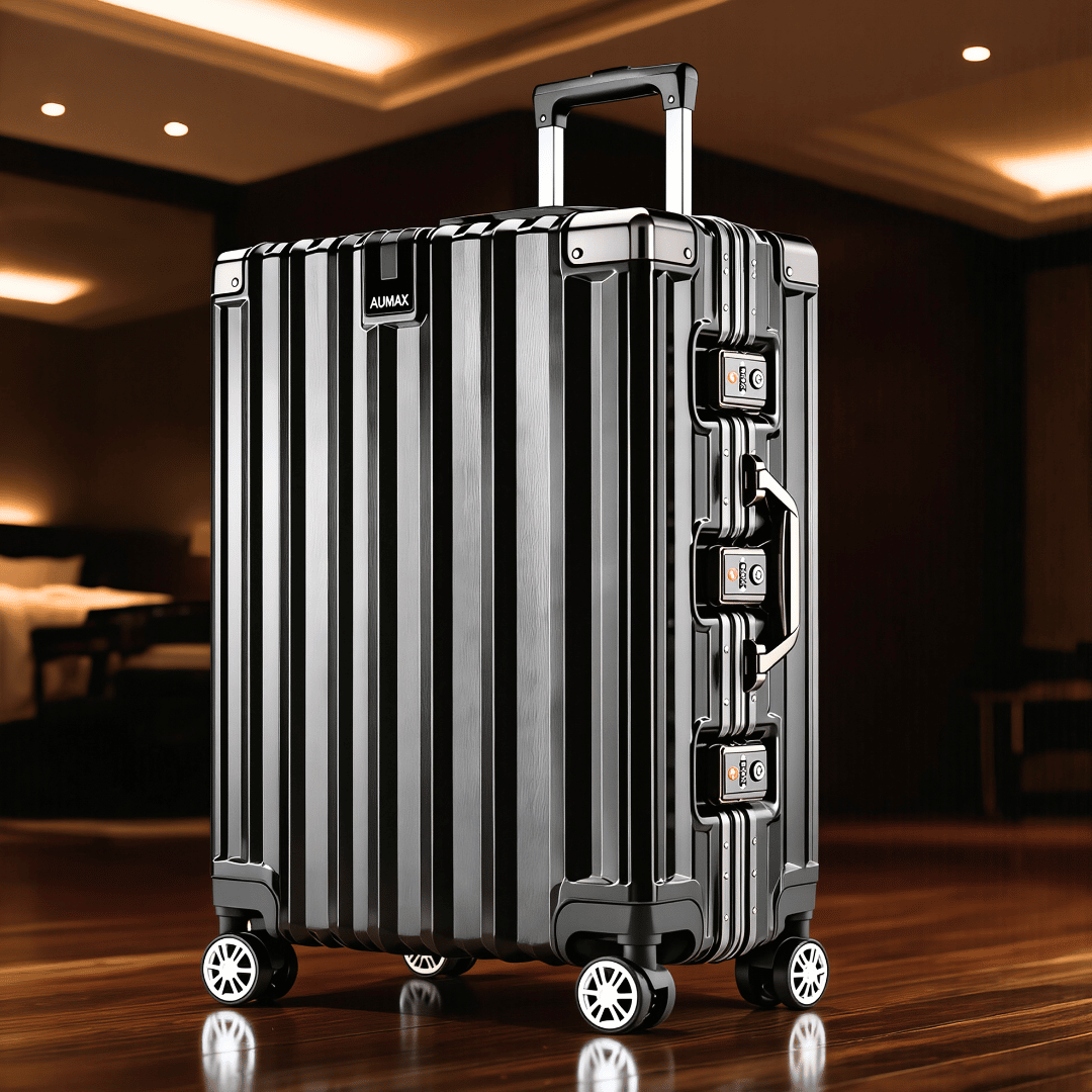 VALIJA AUMAX LUXOR BLACK / GUNMETAL GRANDE 28" MARCO DE ALUMINIO