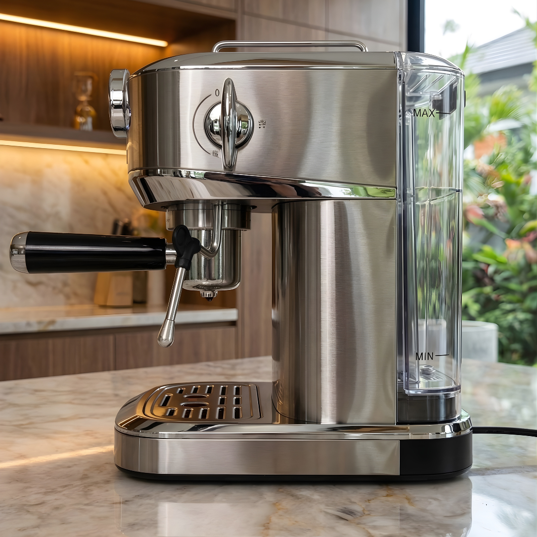 CAFETERA EXPRESS PLATINA 20 BARES 2 EN 1 Cafe Molido + Cápsulas AUMAX