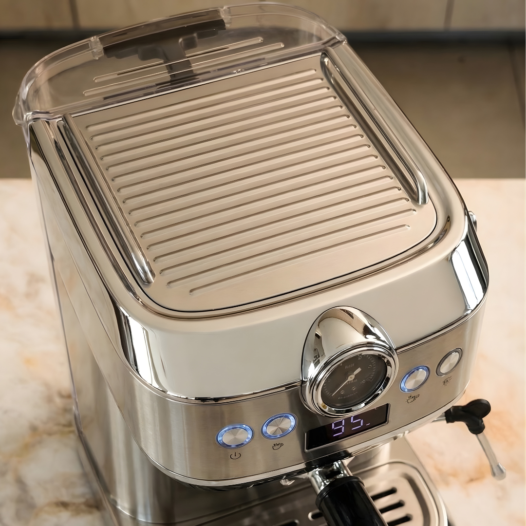 CAFETERA EXPRESS PLATINA 20 BARES 2 EN 1 Cafe Molido + Cápsulas AUMAX