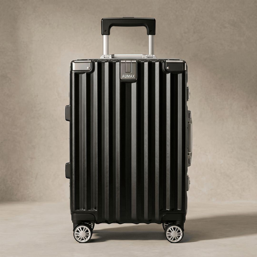 VALIJA AUMAX LUXOR BLACK / SILVER CARRY ON 20" MARCO DE ALUMINIO