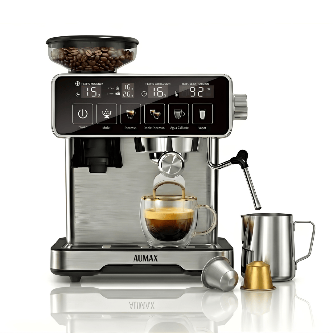 CAFETERA EXPRESS ZAFIRA CM-301CG 20 BARES MOLINILLO 2 EN 1 AUMAX