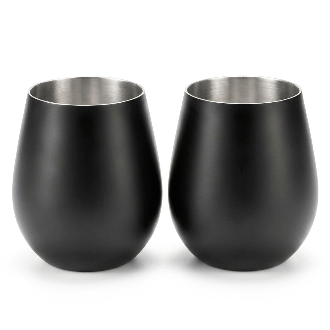 Set de Vasos AUMAX Imperial Collection 500 ml Matte Black – Acero Inoxidable 304