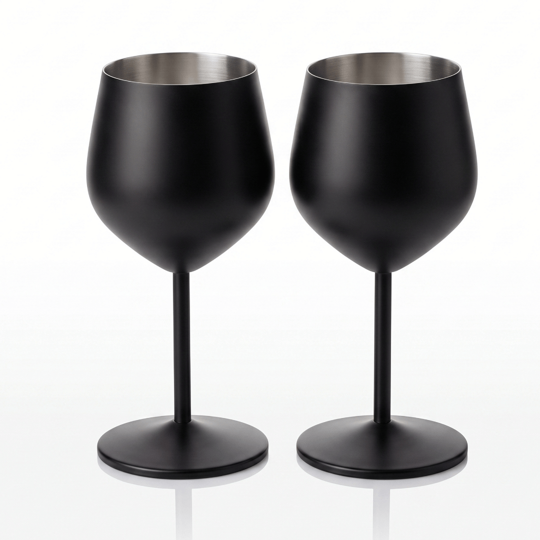 Set de Copas AUMAX Imperial Collection Wine Matte Black - Acero Inoxidable 304