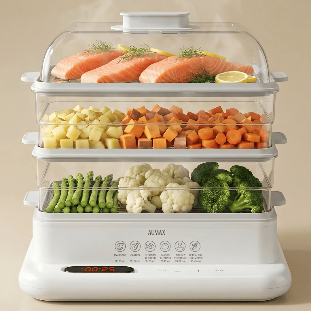 Vaporera Digital AURA JWS-999AC 800W racks Metalicos AUMAX