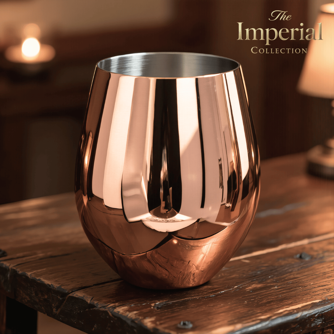 Set de Vasos Aumax Imperial 500ml Acero Inoxidable Shiny Rose Mirror