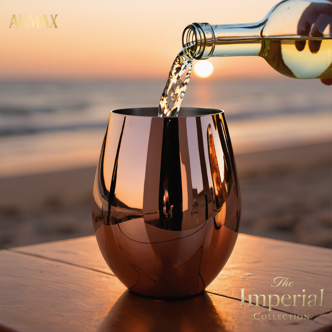 Set de Vasos Aumax Imperial 500ml Acero Inoxidable Shiny Rose Mirror