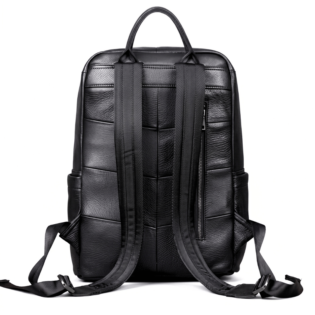 Mochila Ejecutiva De Cuero Vacuno AUMAX Atlas Negra