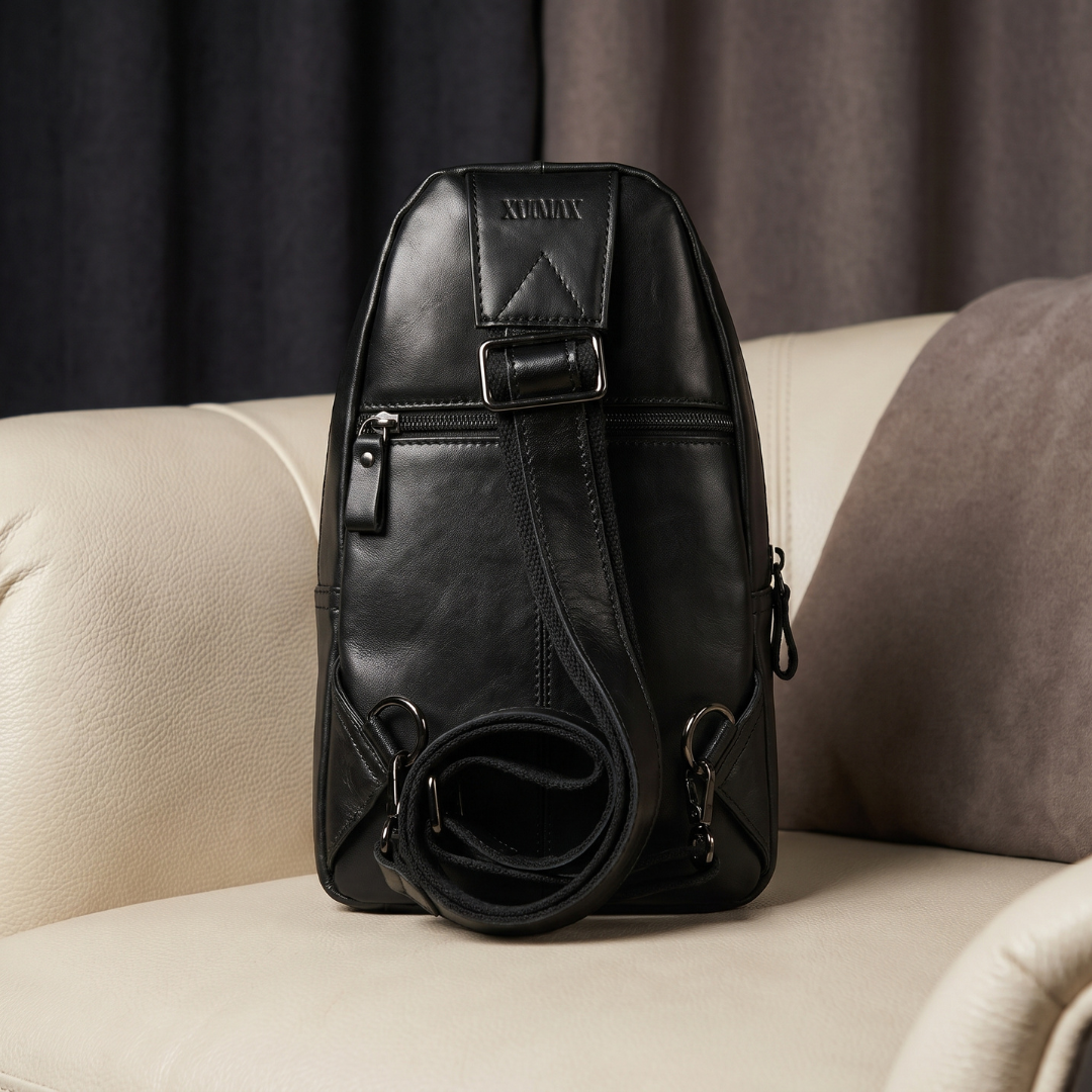 Bandolera De Cuero Vacuno AUMAX Riva Negra - Sling Bag
