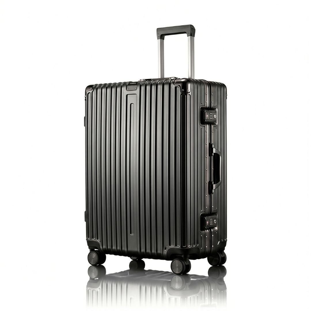 VALIJA AUMAX ALLUMIA GREY / GUNMETAL MEDIANA 24" DOBLE TSA