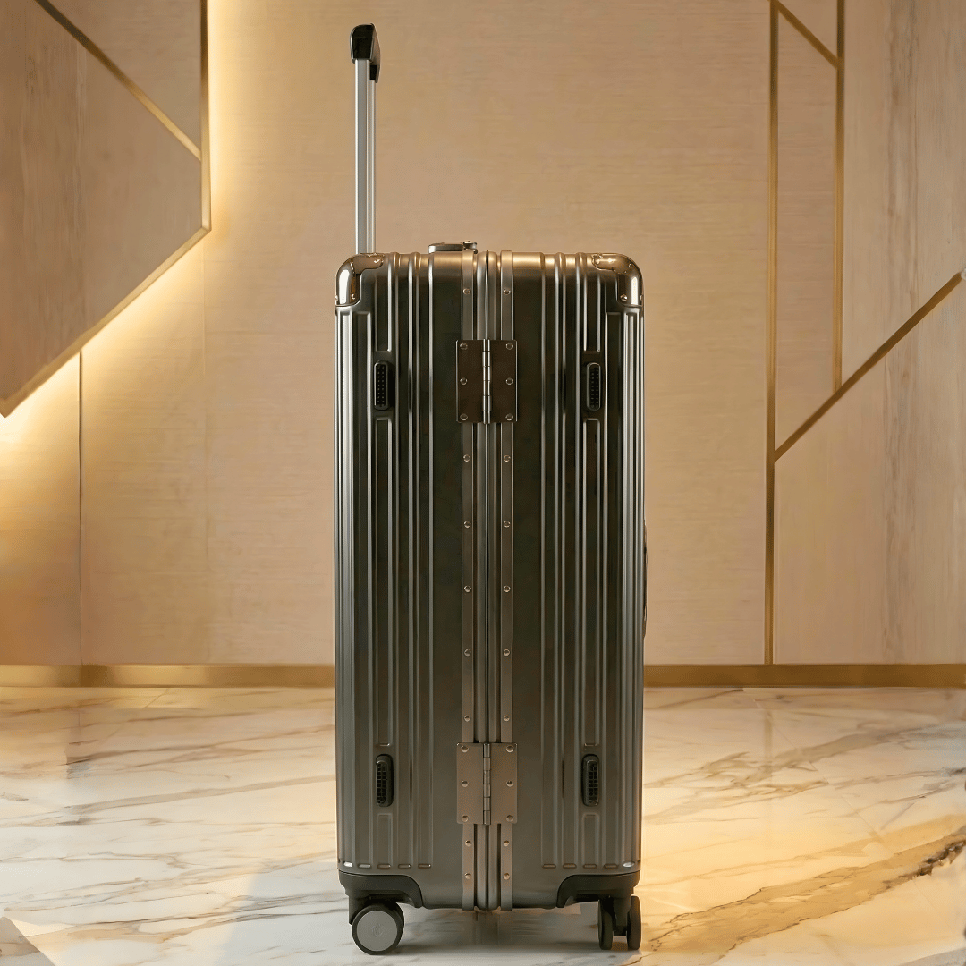 VALIJA AUMAX ALLUMIA GREY / GUNMETAL MEDIANA 24" DOBLE TSA