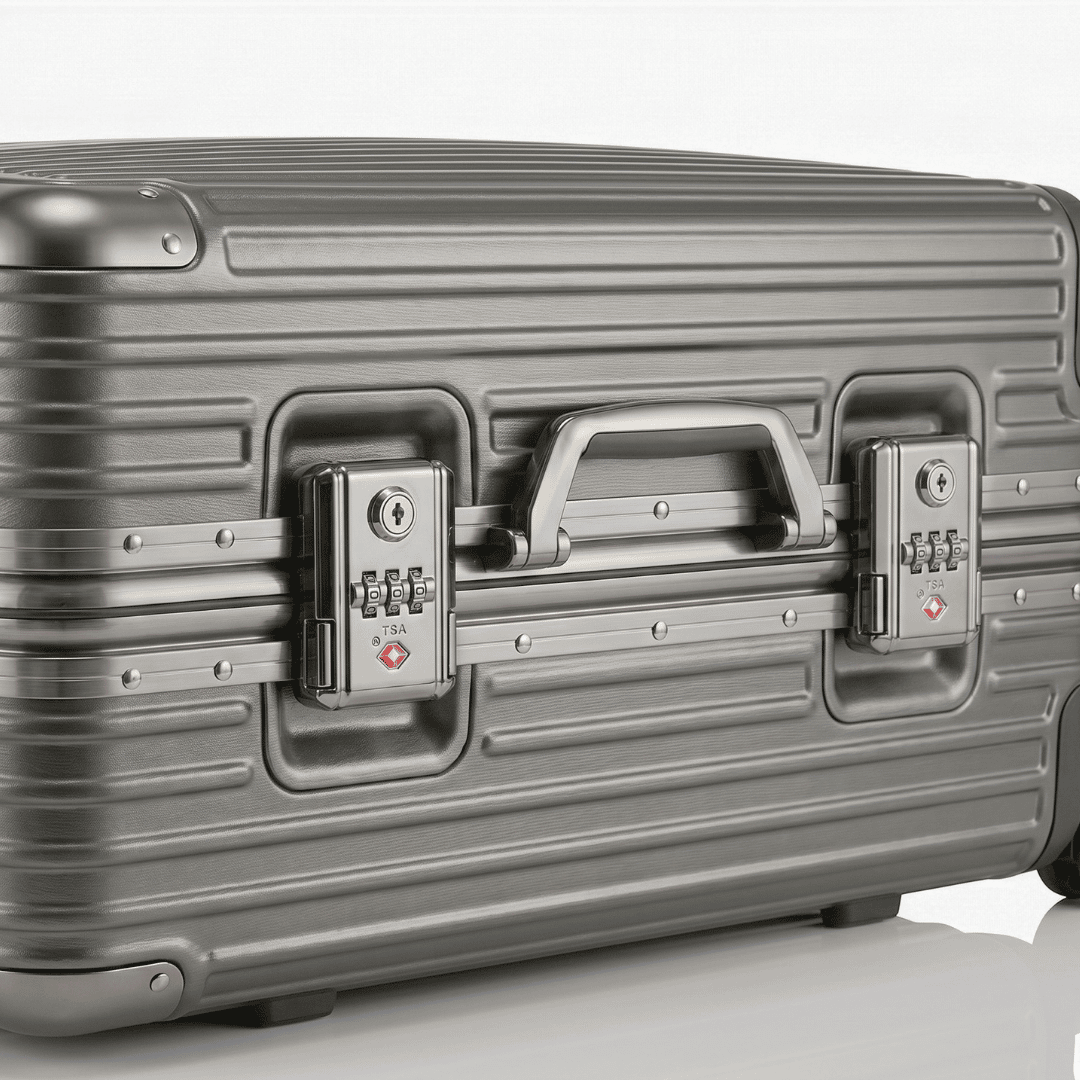 VALIJA AUMAX ALLUMIA GREY / GUNMETAL MEDIANA 24" DOBLE TSA