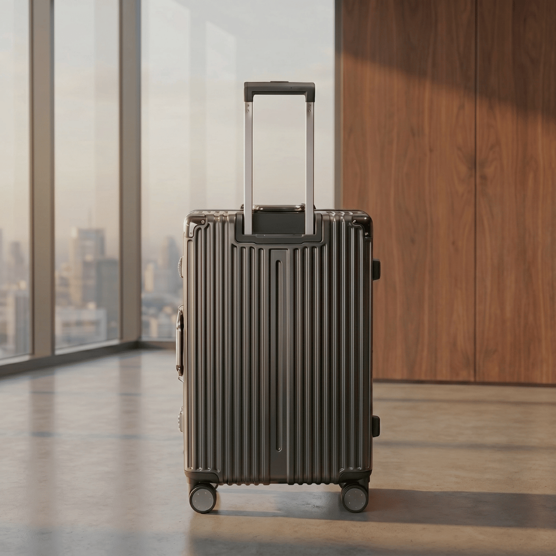 VALIJA AUMAX ALLUMIA GREY / GUNMETAL MEDIANA 24" DOBLE TSA