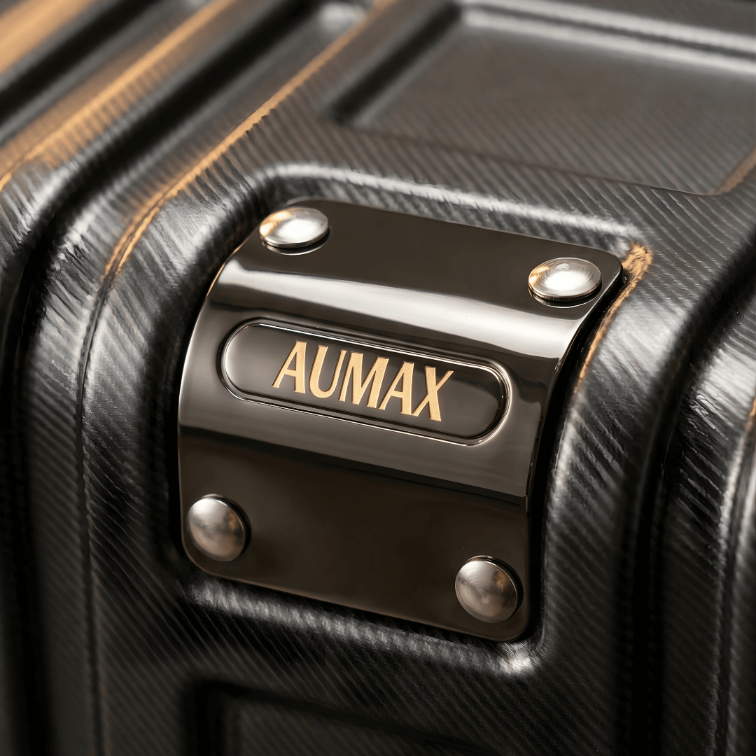 VALIJA CABINA AUMAX ALLUMIA GREY / GUNMETAL DOBLE TSA 20" CARRY ON