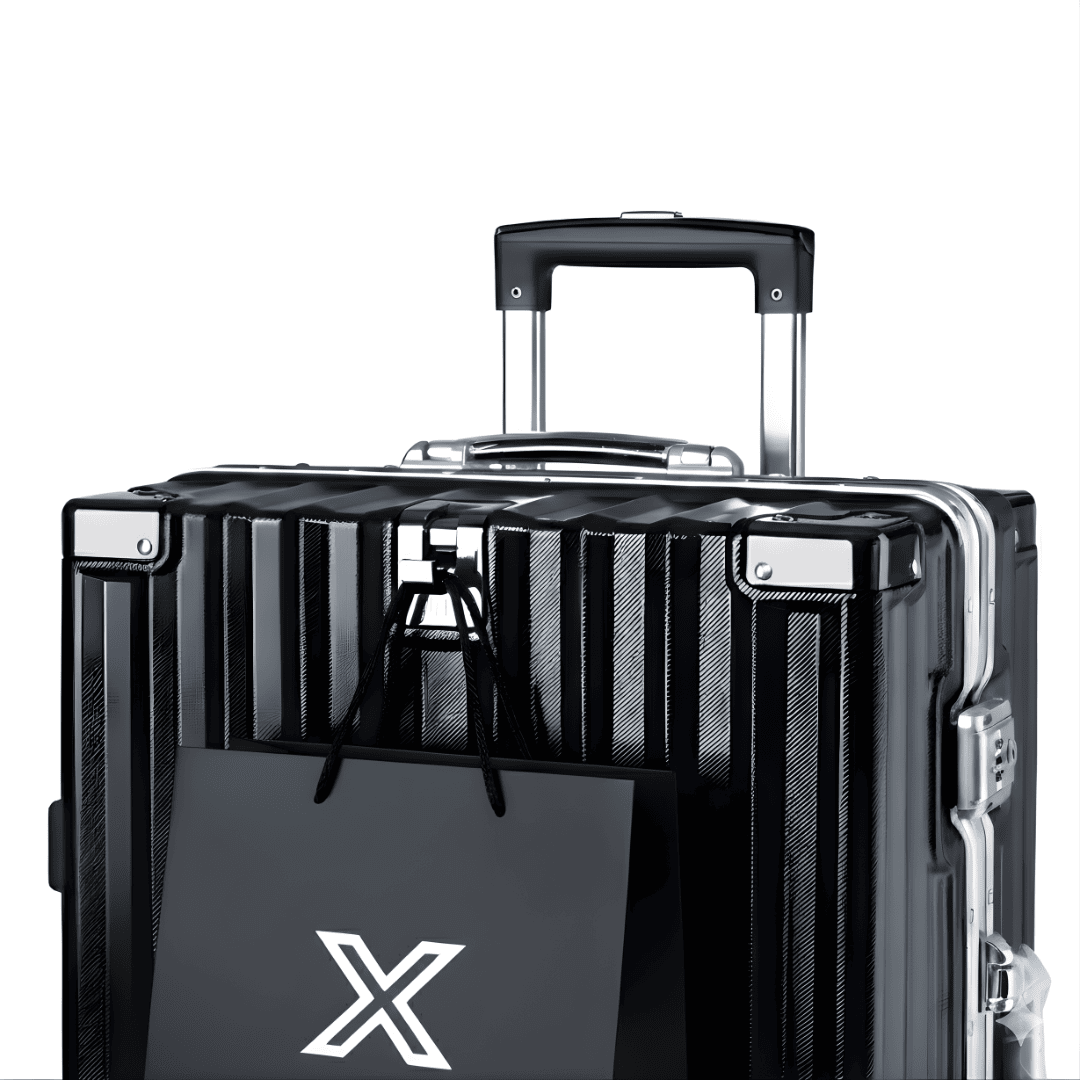 VALIJA LUXOR BLACK / SILVER CARRY ON 20" ABS+PC-4013G TSA AUMAX
