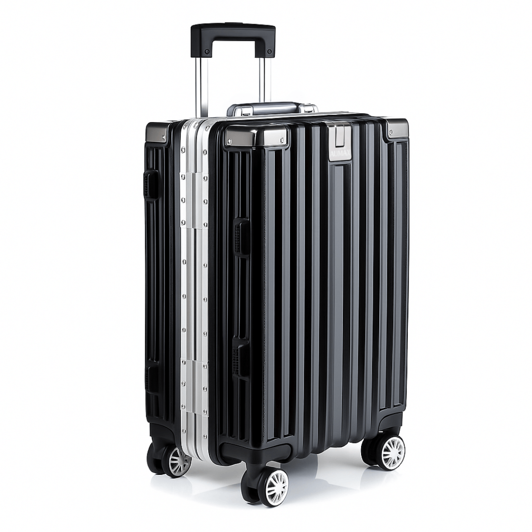 VALIJA LUXOR BLACK / SILVER CARRY ON 20" ABS+PC-4013G TSA AUMAX