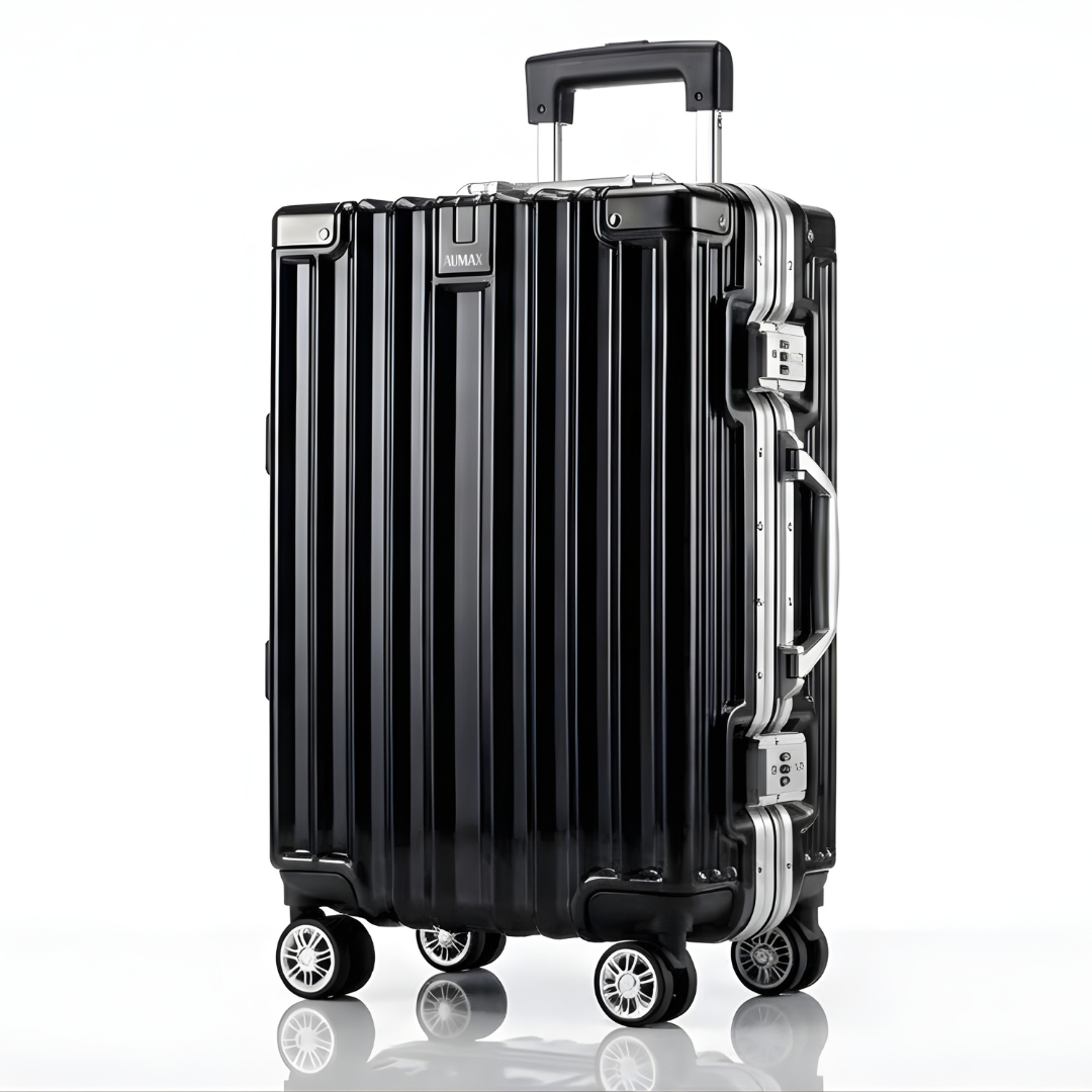VALIJA LUXOR BLACK / SILVER CARRY ON 20" ABS+PC-4013G TSA AUMAX