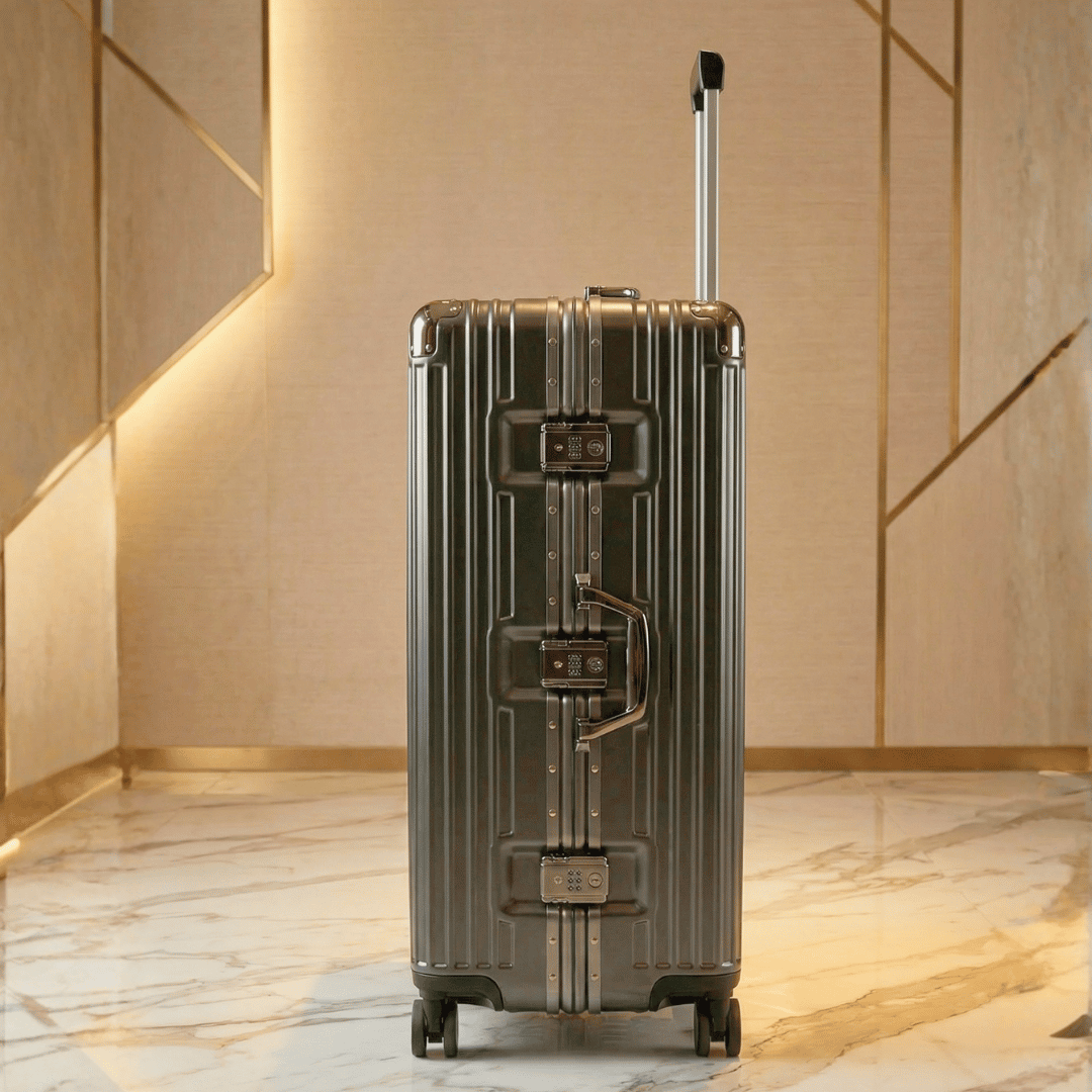 VALIJA AUMAX ALLUMIA GREY / GUNMETAL GRANDE 28" MARCO DE ALUMINIO