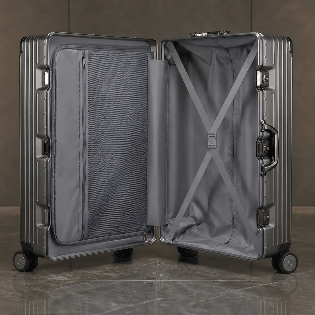 VALIJA AUMAX ALLUMIA GREY / GUNMETAL GRANDE 28" MARCO DE ALUMINIO