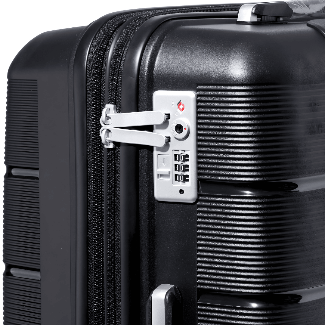 VALIJA ELEGANCE BLACK GRANDE 28" PP-3031G TSA AUMAX