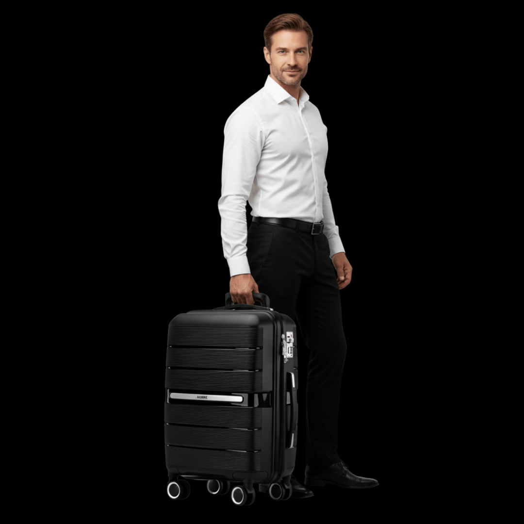 VALIJA ELEGANCE BLACK CARRY ON 20" PP-3031G TSA AUMAX