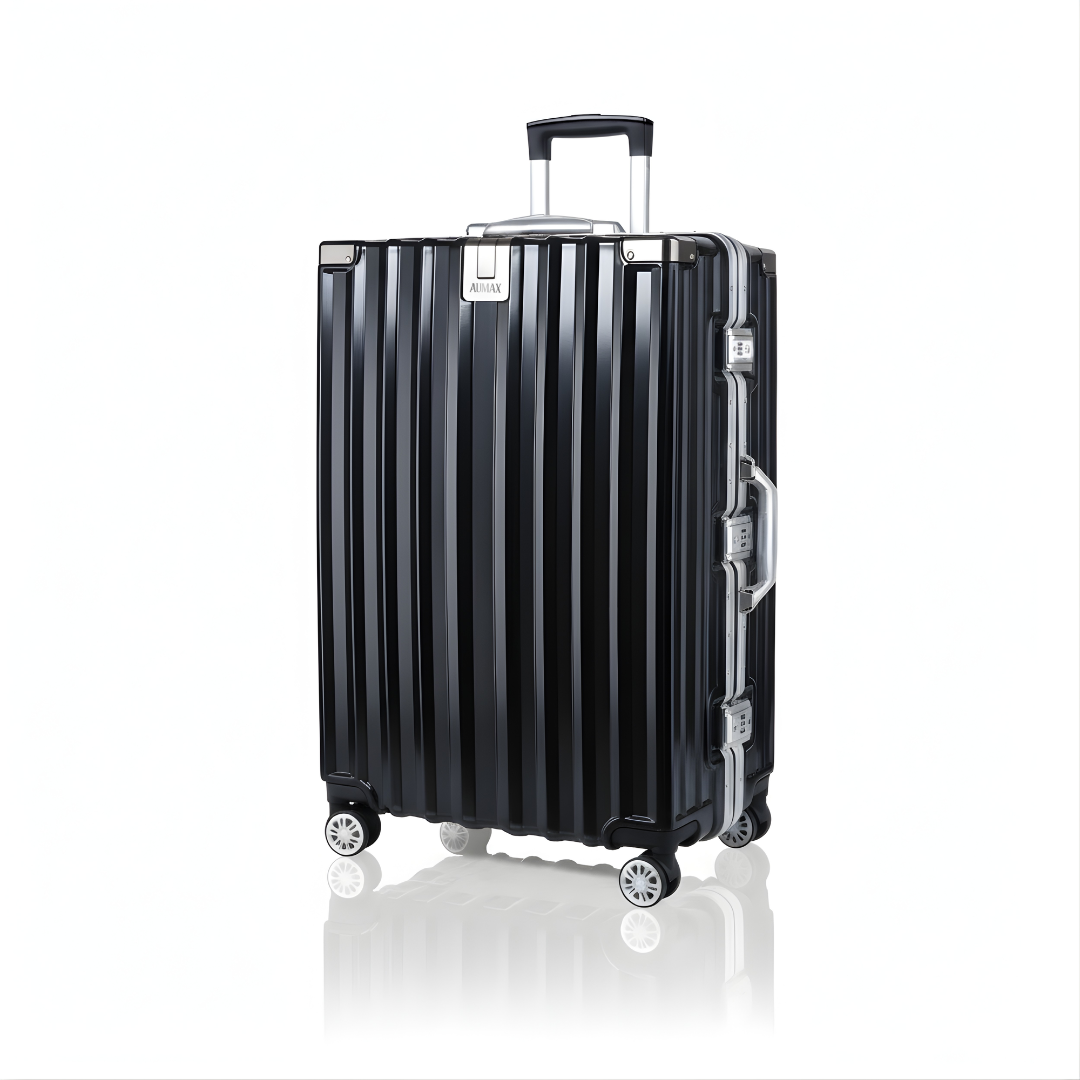 VALIJA LUXOR BLACK / SILVER MEDIANA 24" ABS+PC-4013G TSA AUMAX