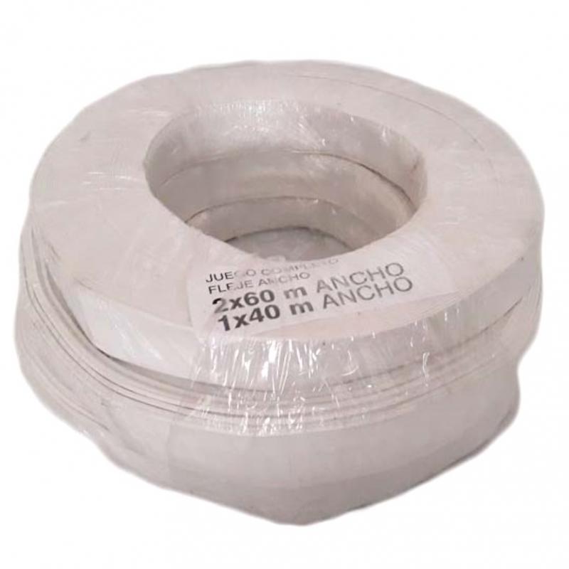 Flejes anchos juego completo (2 x 60mt y 1 x 40mt )