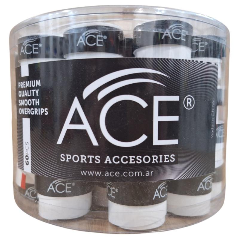 Cubregrips ACE Blanco lisos caramelera x60 u