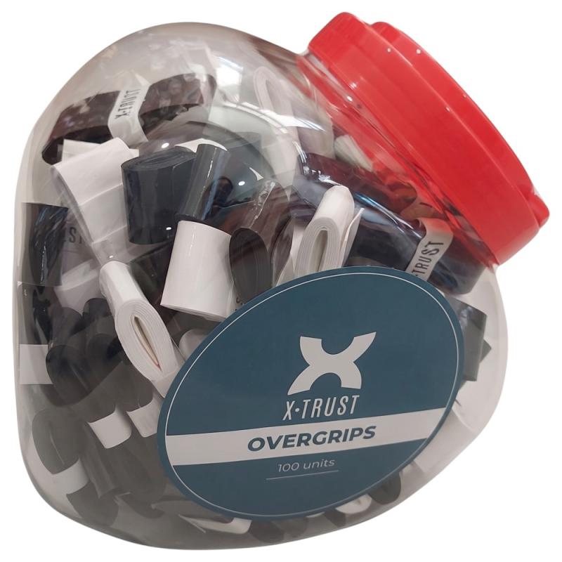 Cubregrips X-Trust Lisos blanco/negro caramelera x100 unidades