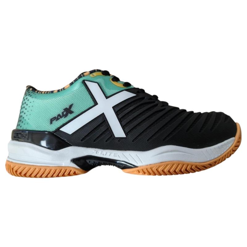 Zapatillas Munich PADX 61 Negro/Turquesa caballero