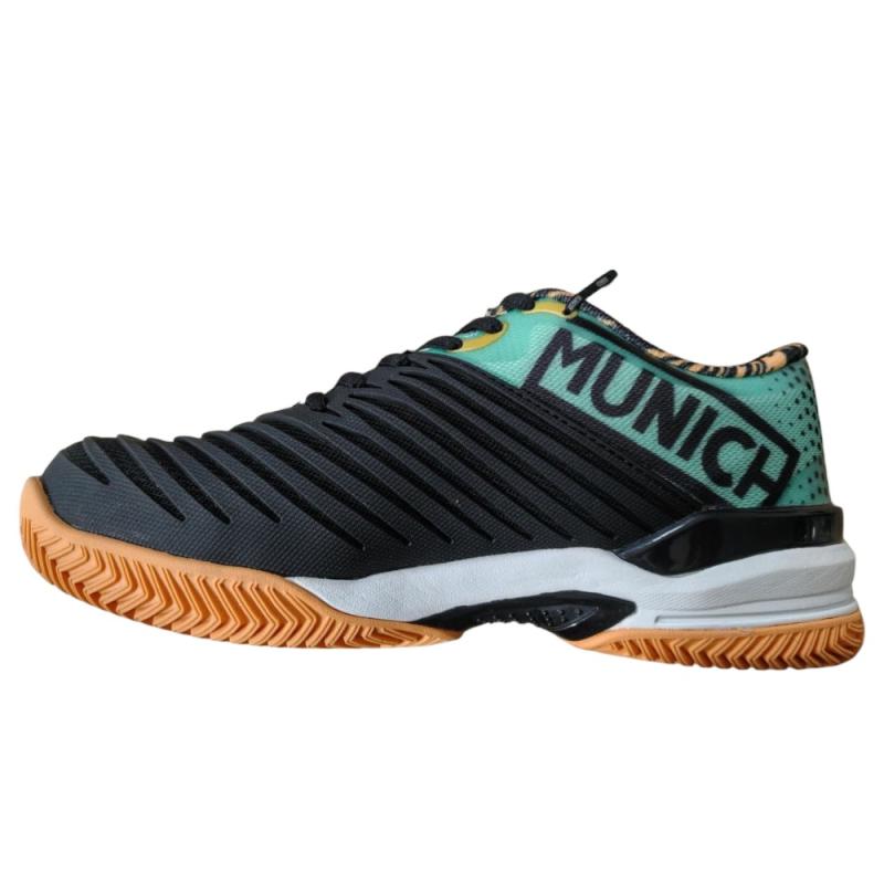 Zapatillas Munich PADX 61 Negro/Turquesa caballero