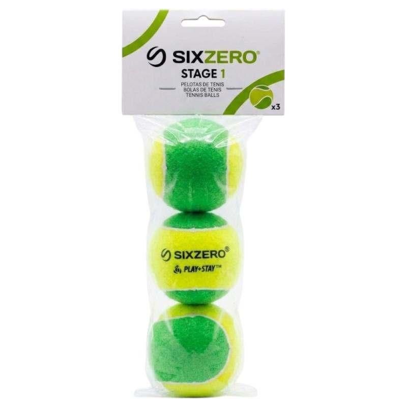 Pelota Sixzero Stage 1 Punto Verde x3