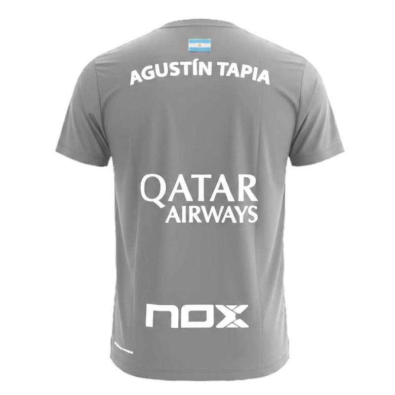 Remera Nox Sponsors AT10 Gris - Agustín Tapia