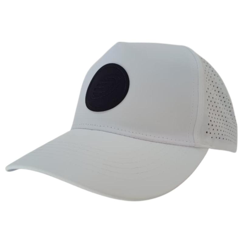 Gorra Bullpadel Blanca Parche Negro