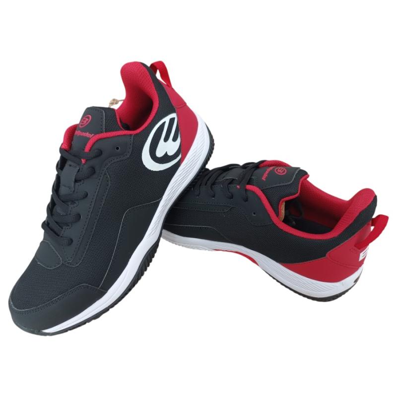 Zapatilla Bullpadel Bowi 25V Negro/Rojo