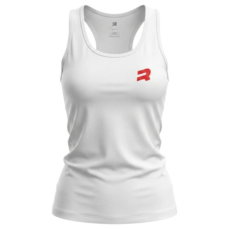 Musculosa Royal Roma dama blanco logo color